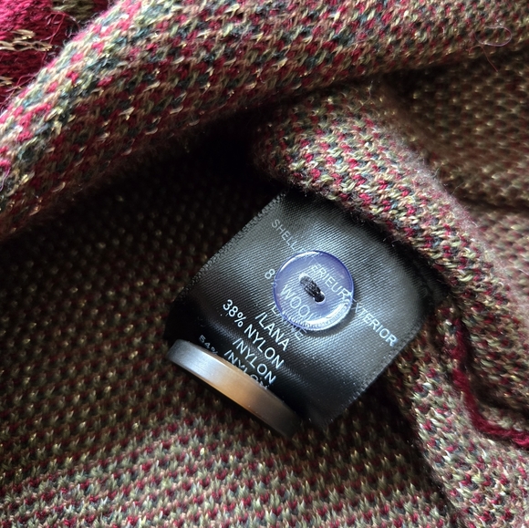 Badgley Mischka Wool Blend Duster Cardigan Womens M Leopard Print Faux Fur - Picture 8 of 11